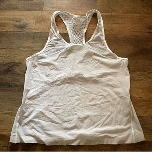lululemon athletica White Mesh Racerback Tank Top